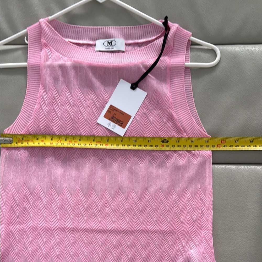 Missoni pink Sleeveless Knit Top xs new with tags